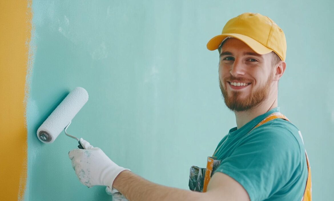 Professionell målare i Stockholm utför invändig målning - Case study för måleriföretag