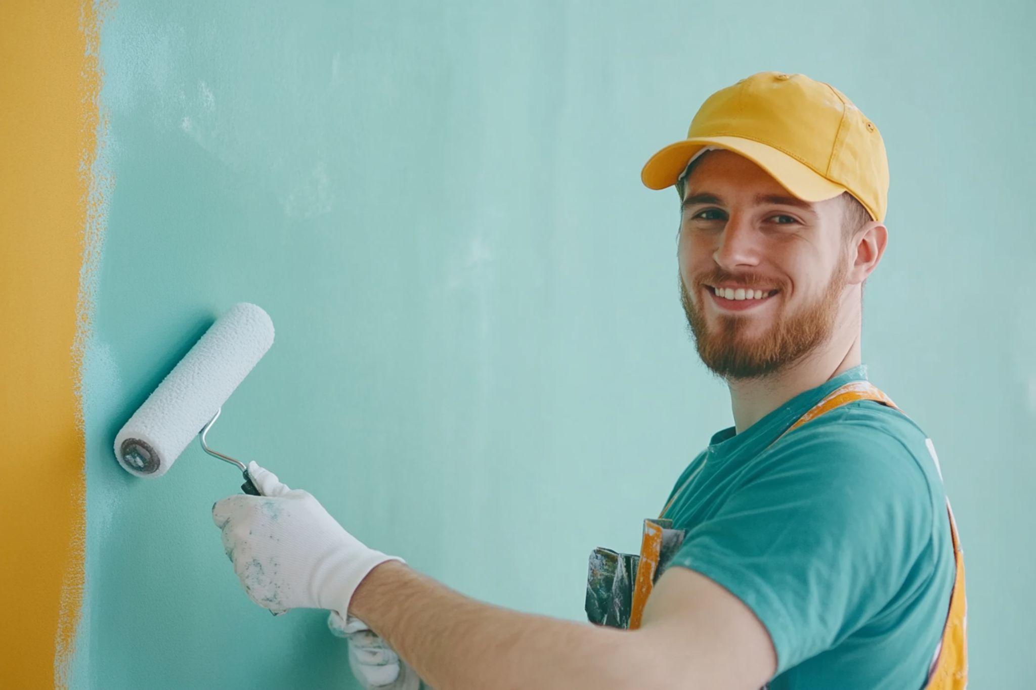 Professionell målare i Stockholm utför invändig målning - Case study för måleriföretag